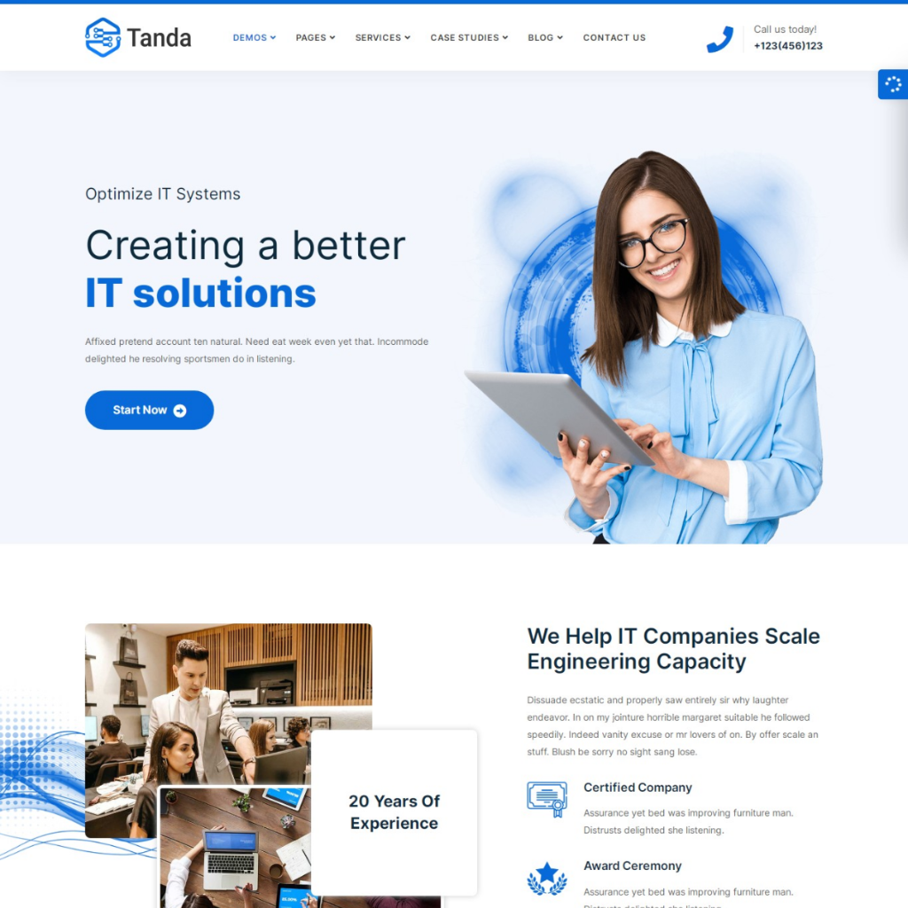 Consulting & Better IT Solution WordPress Responsive Website