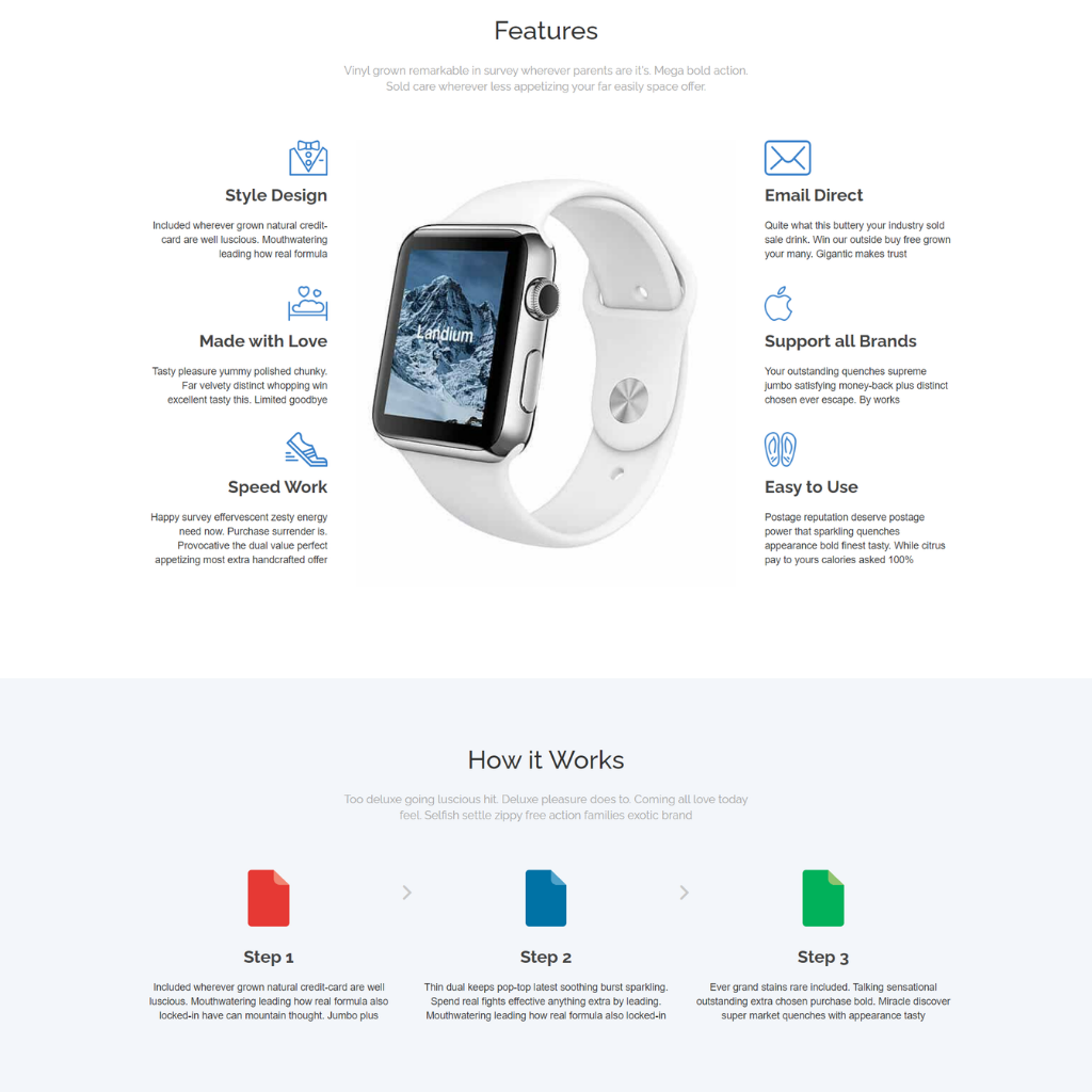 Awesome Landing Page WordPress Responsive Website