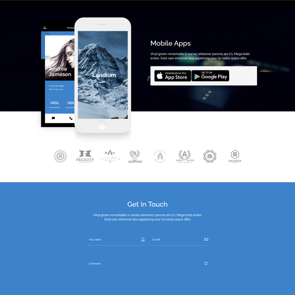 Awesome Landing Page WordPress Responsive Website