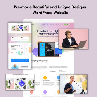 Pre-made Beautiful and Unique Designs WordPress Responsive Website