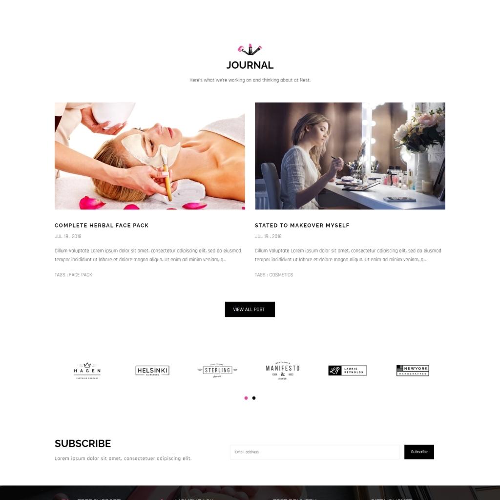 Cosmetics Salon Shopify Shopping Website