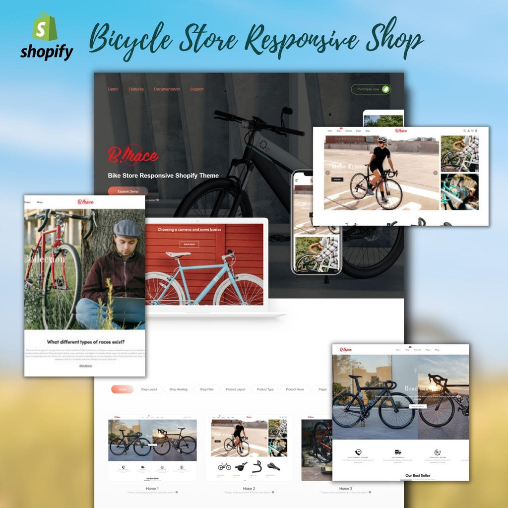 Bicycle Store Responsive Shop Shopify Shopping Website