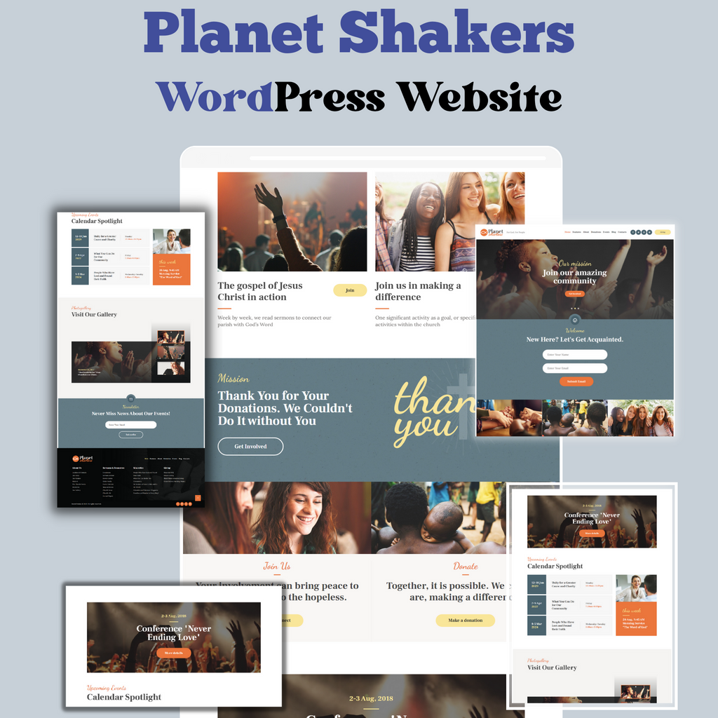 Planet Shakers WordPress Responsive Website