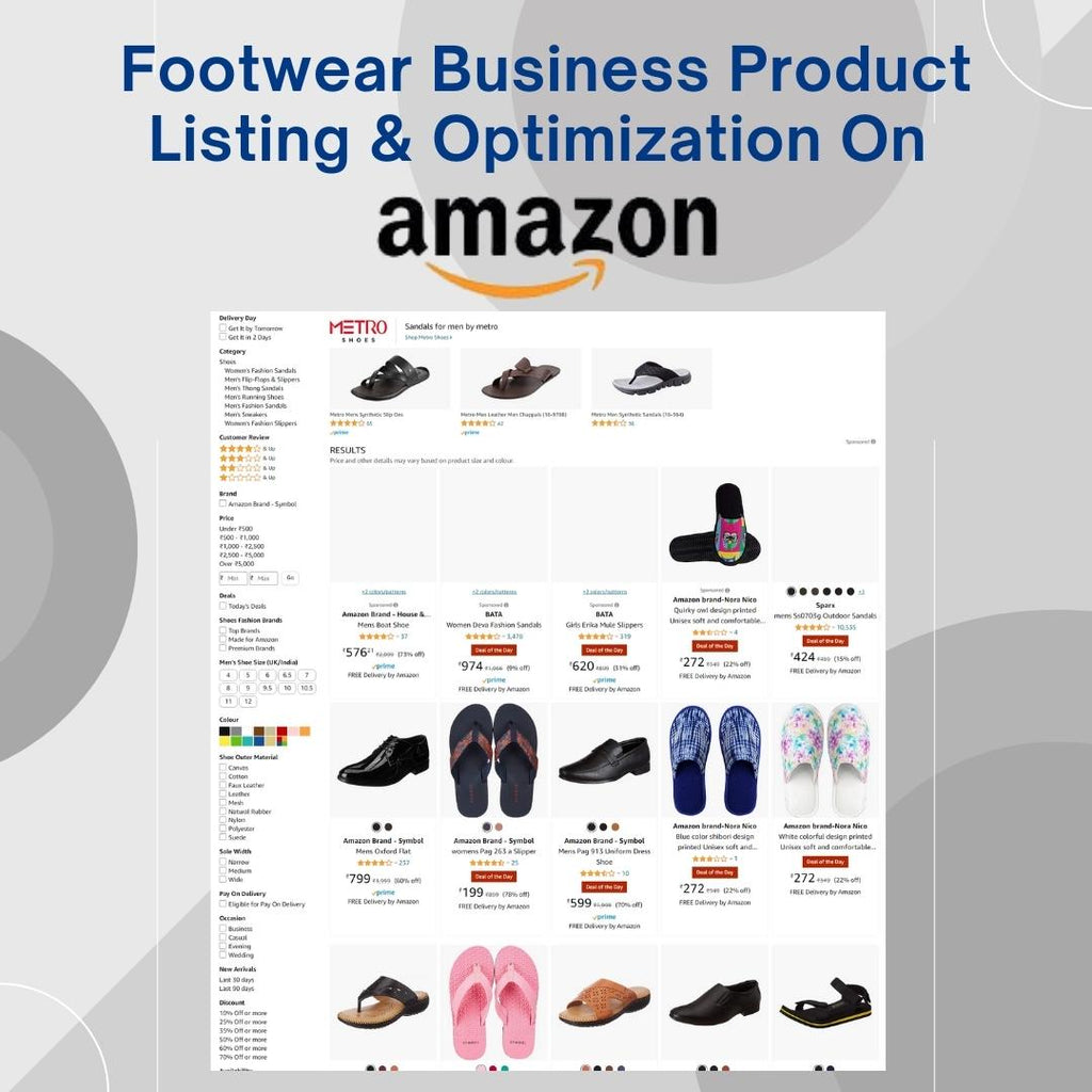 Footwear Business Product Listing & Optimization On Amazon