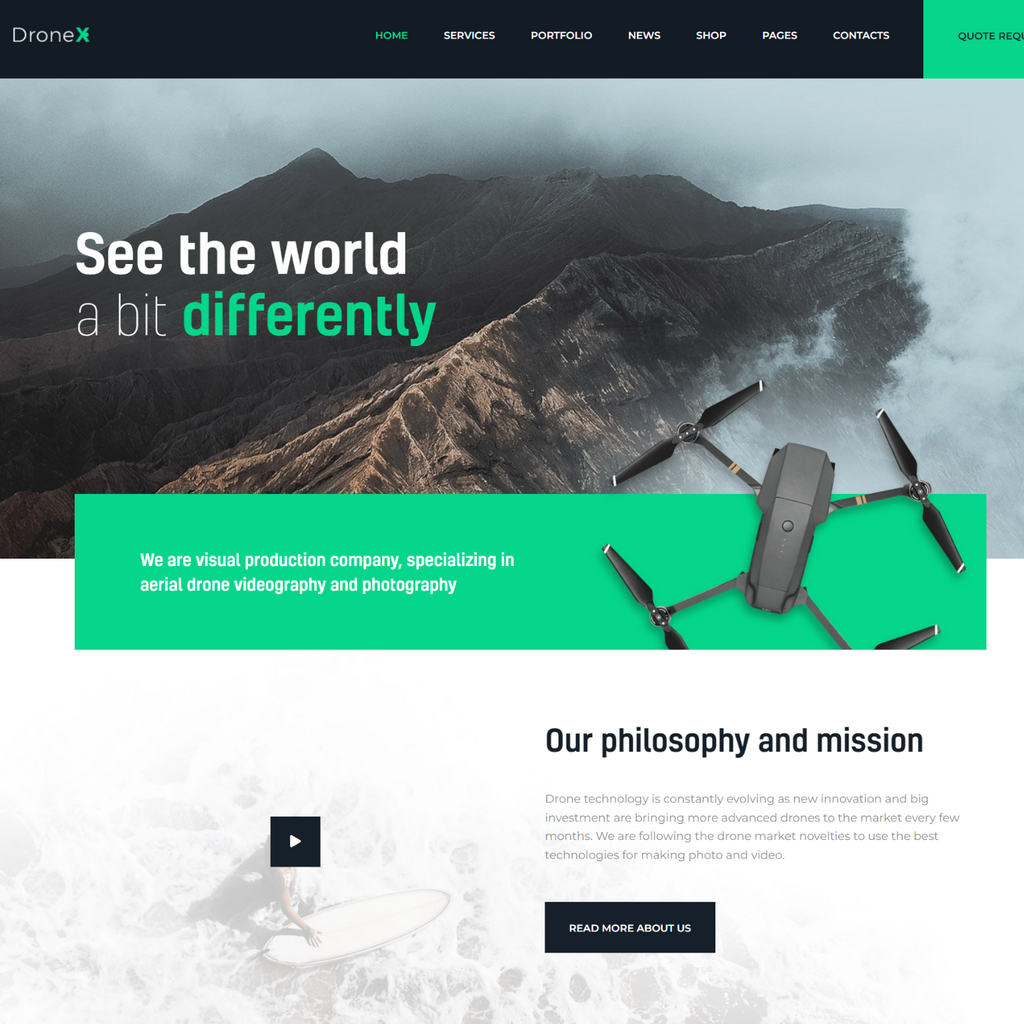 Outstanding Aerial Photography & Videography WordPress Responsive Website