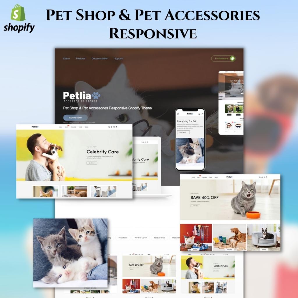 Pet Shop & Pet Accessories Responsive Shopify Shopping Website