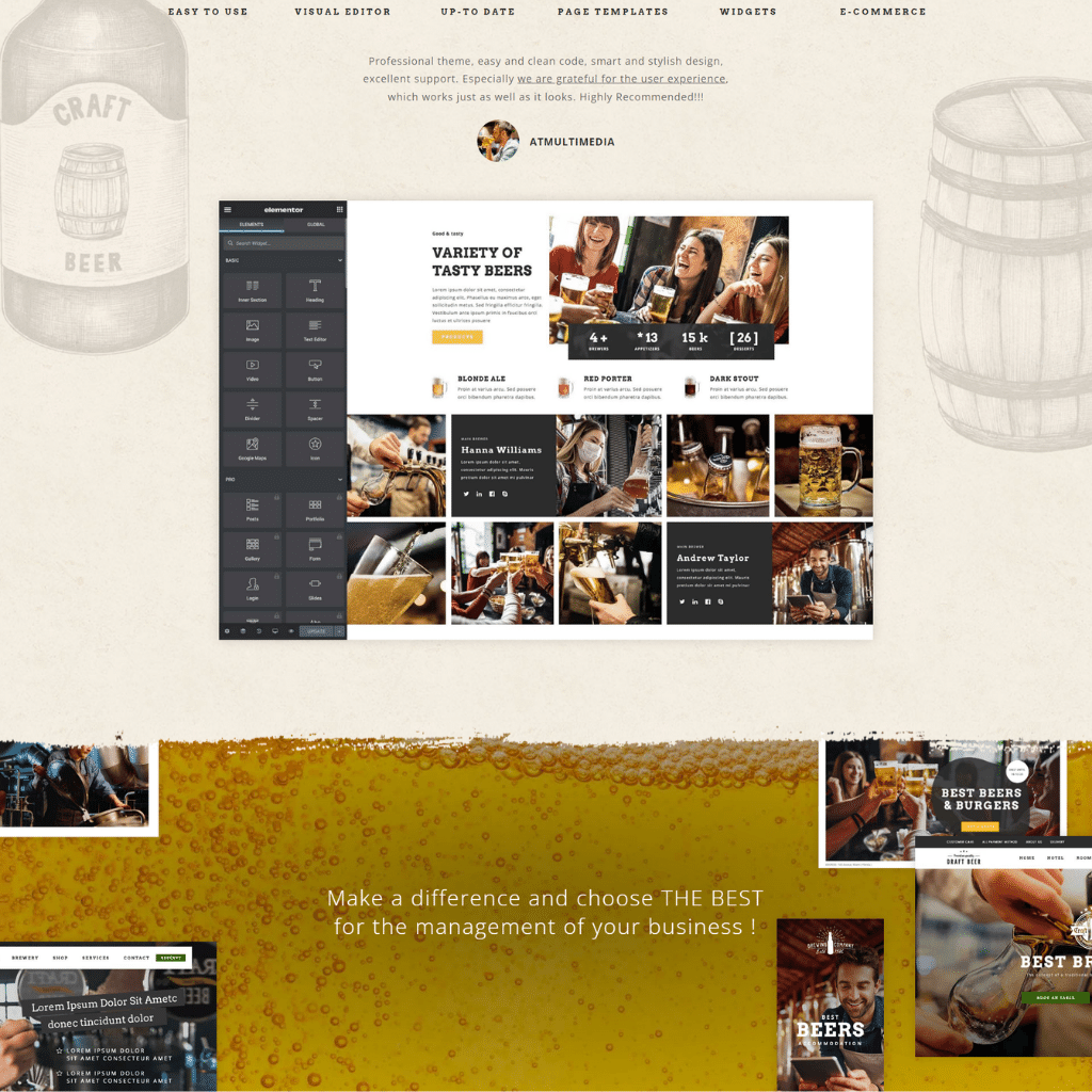 Craft Beer WordPress Responsive Website