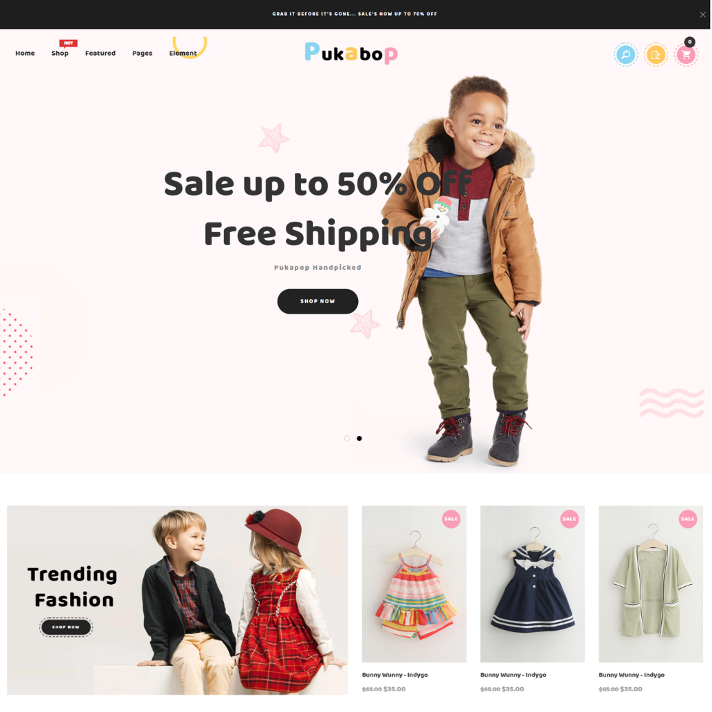 Kids Store and Baby Shop Shopify Shopping Website