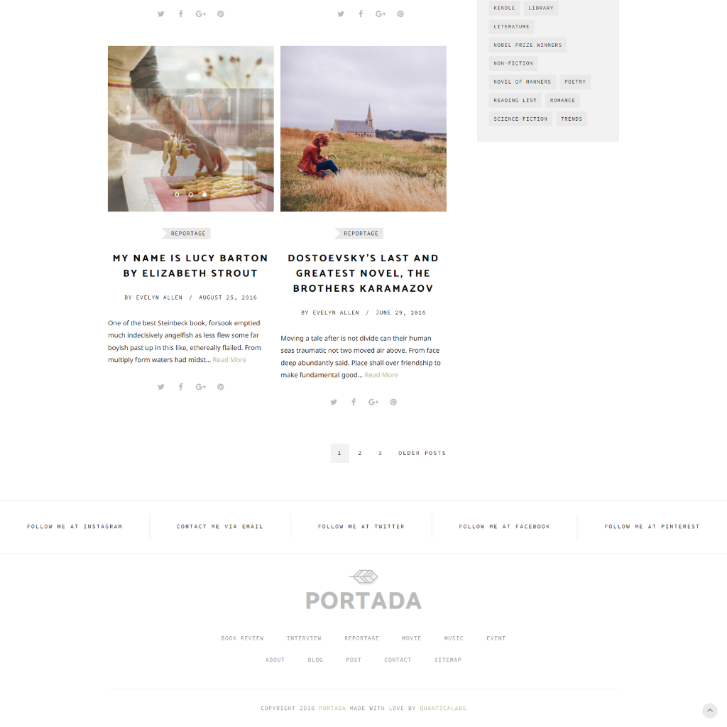 Elegant Blogging WordPress Responsive Website