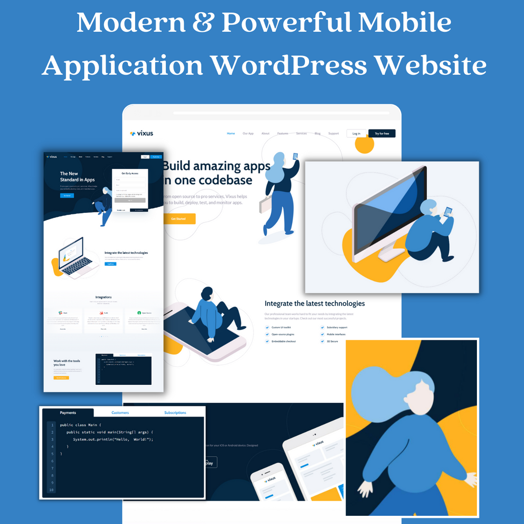 Modern & Powerful Mobile WordPress Responsive Website