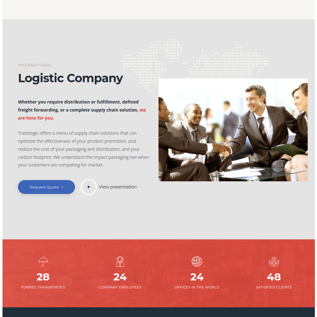 Logistics & Shipment Transportation WordPress Website