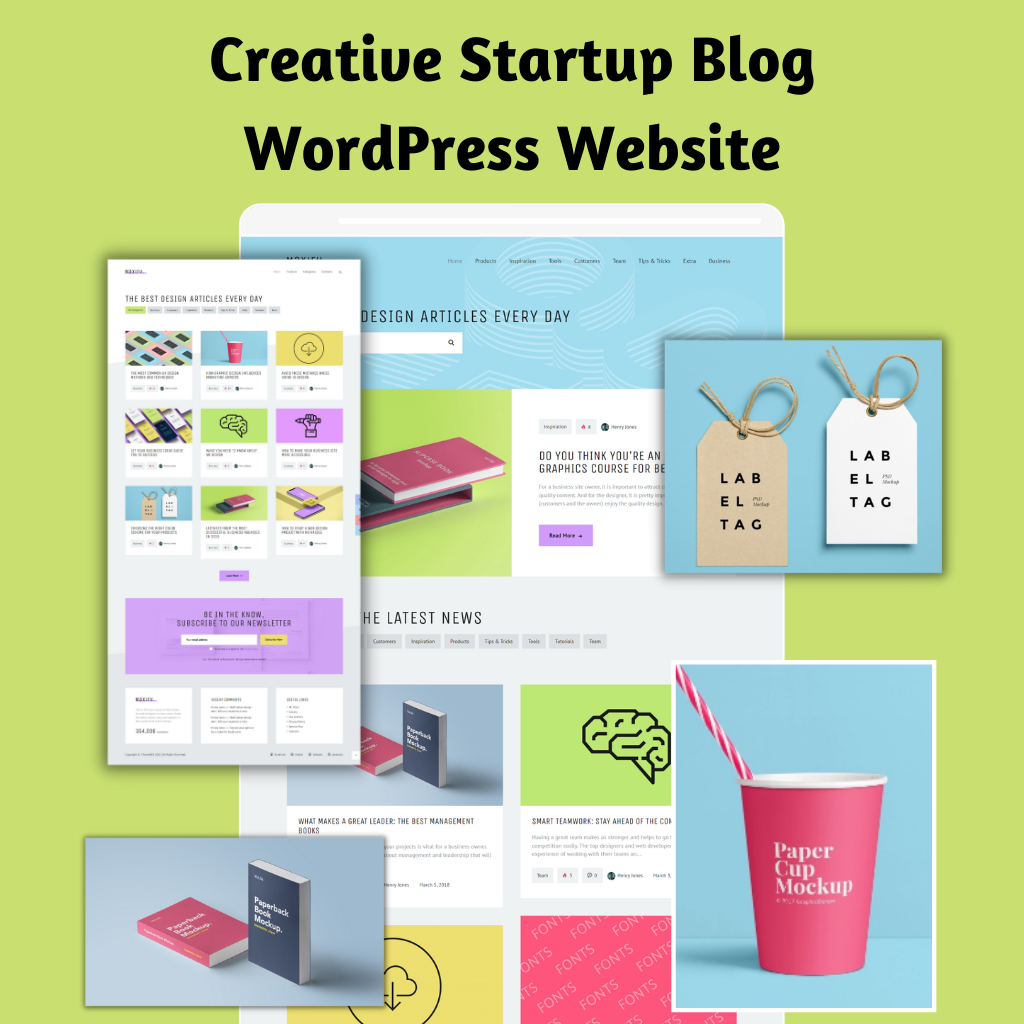 Creative Startup Blog WordPress Responsive Website