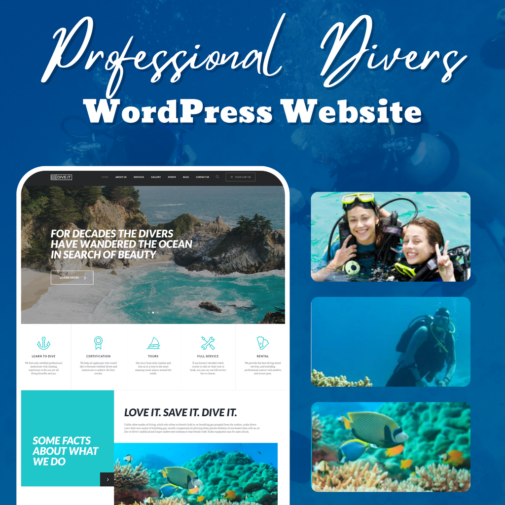 Professional Divers WordPress Responsive Website