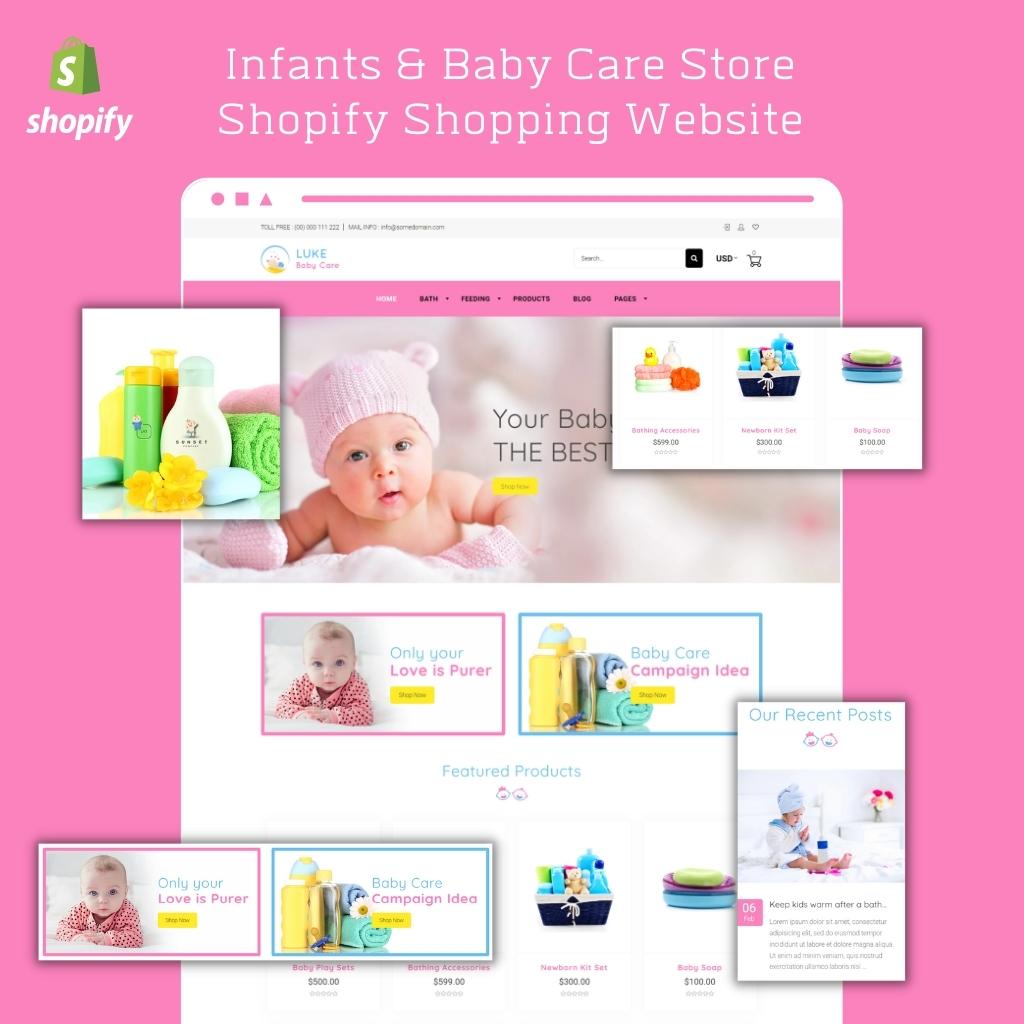 Infants & Baby Care Store Shopify Shopping Website