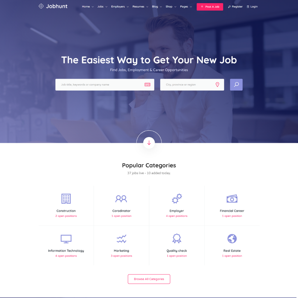 Career Opportunity WordPress Responsive Website