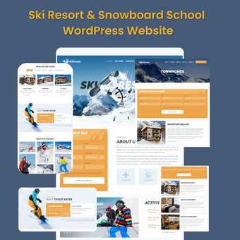 Ski Resort & Snowboard School WordPress Responsive Website