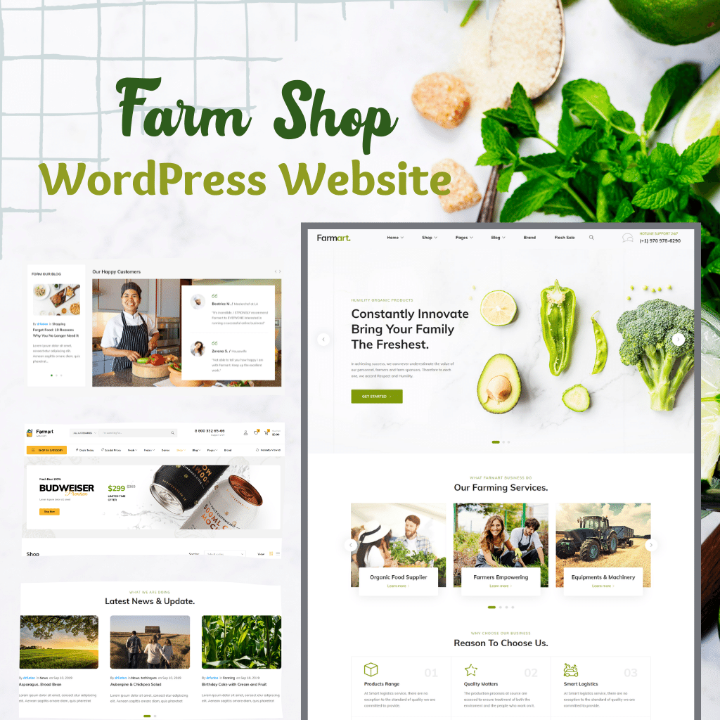 Farm Shop WordPress Responsive Website