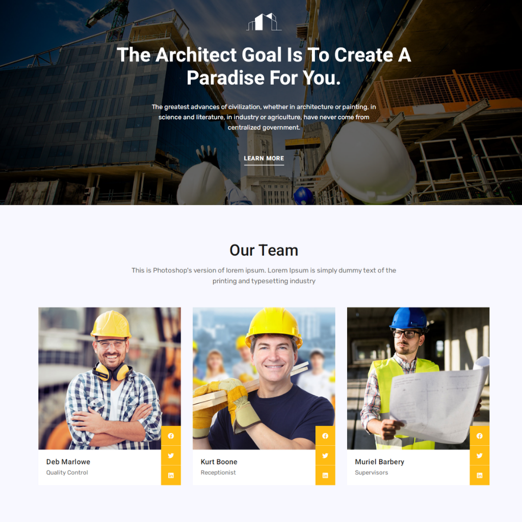 Create Paradise Architecture WordPress Responsive Website