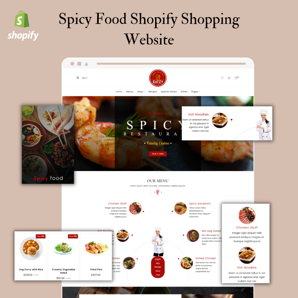 Spicy Food Shopify Shopping Website