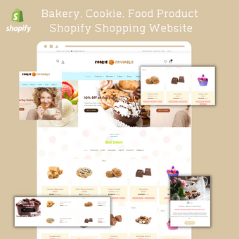 Bakery, Cookie, Food Product Shopify Shopping Website