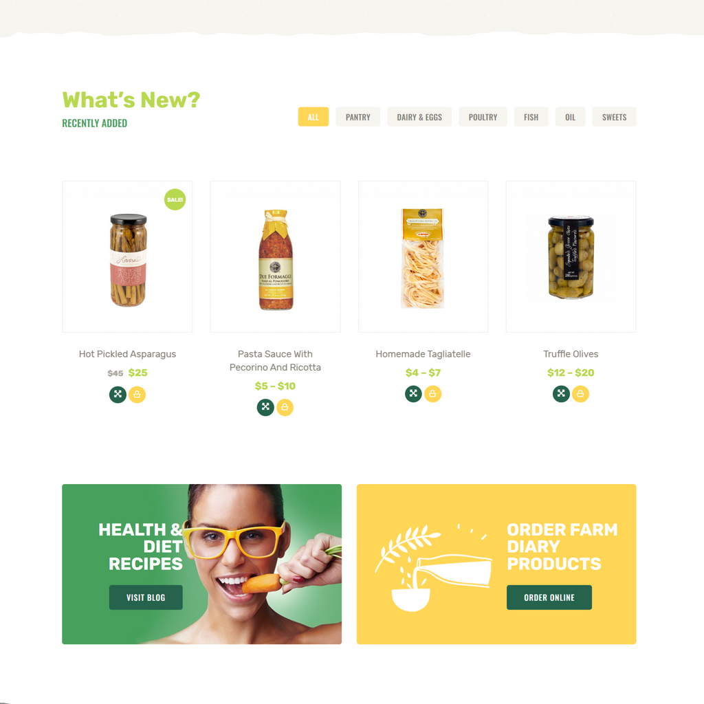 Modern & Responsive Organic Food WordPress Website