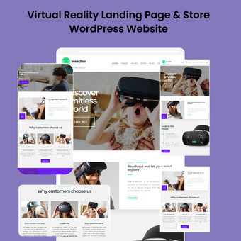 Virtual Reality Landing Page & Store WordPress Responsive Website