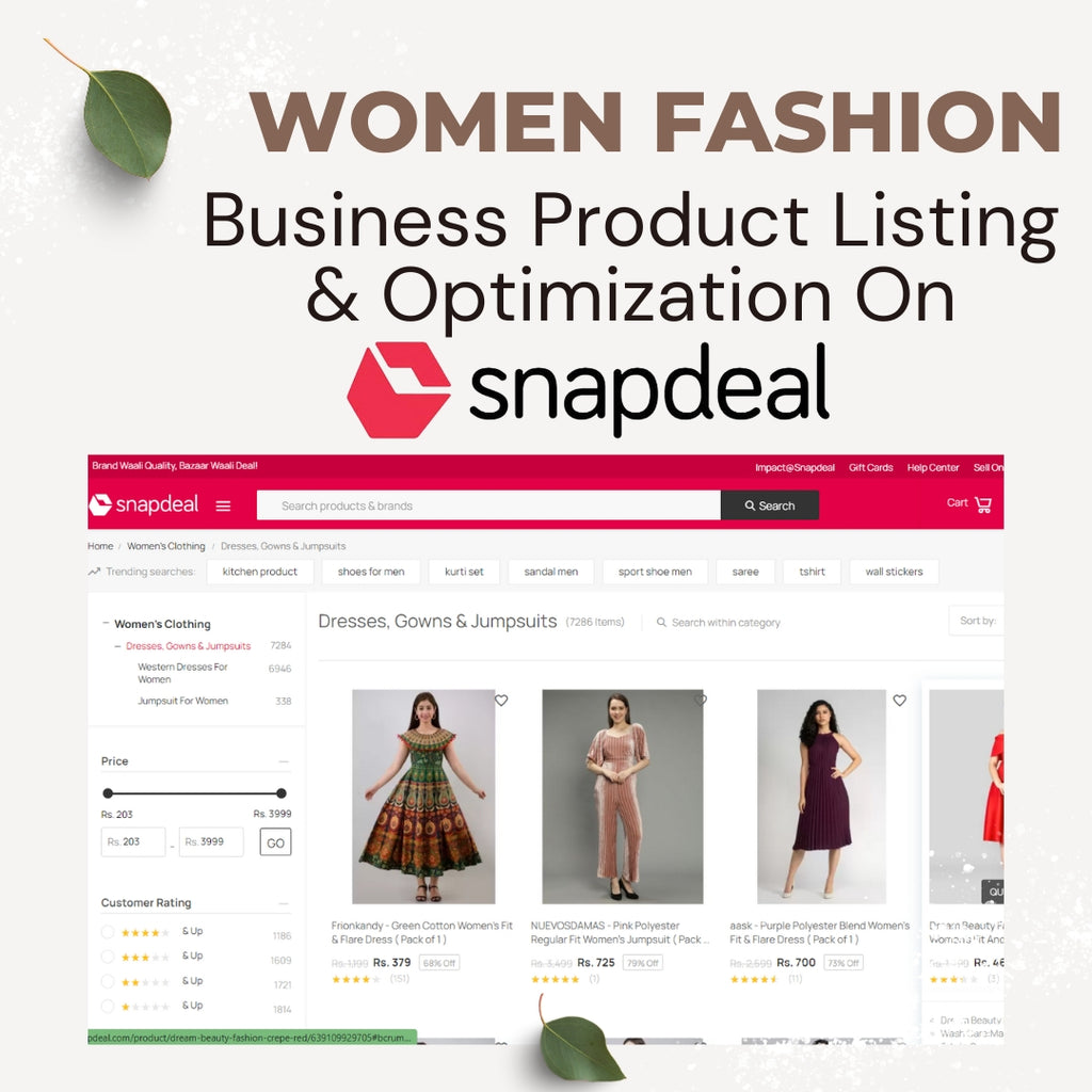 Women Fashion Business Product Listing & Optimization On Sapdeal