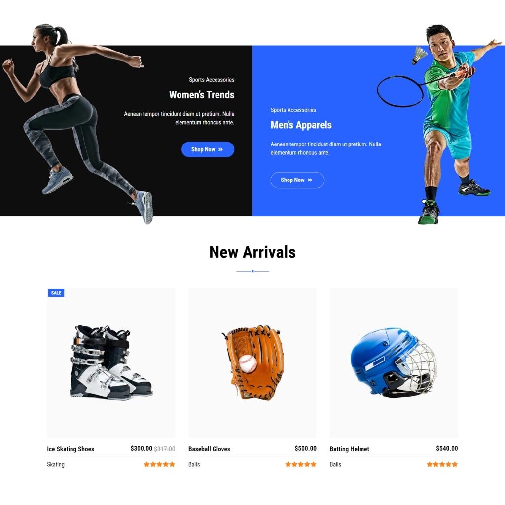 Sports Store Shopify Shopping Website