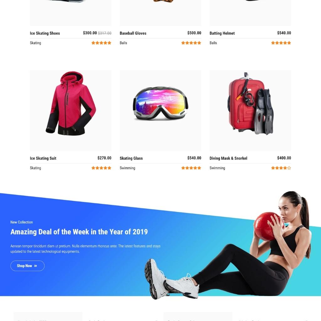 Sports Store Shopify Shopping Website