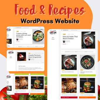 Food & Recipes WordPress Responsive Website