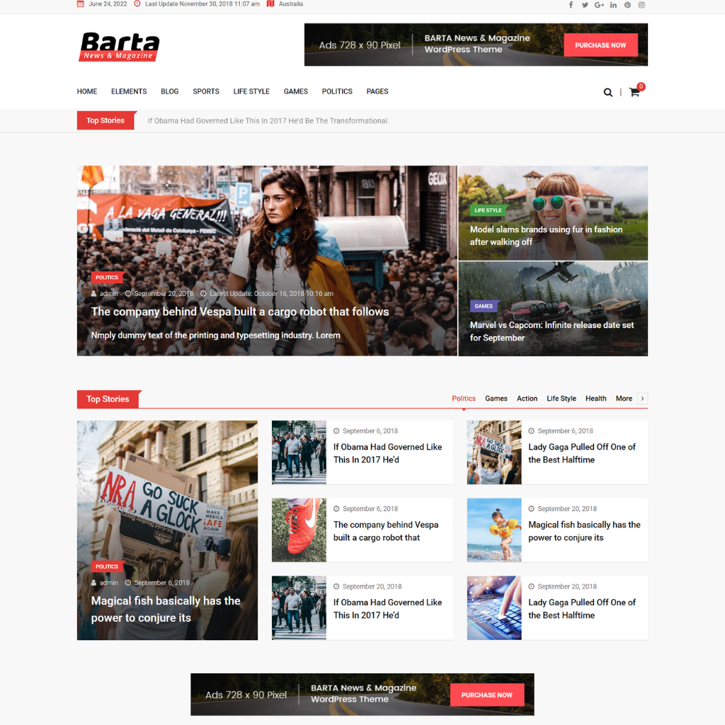 News and Magazine WordPress Responsive Website