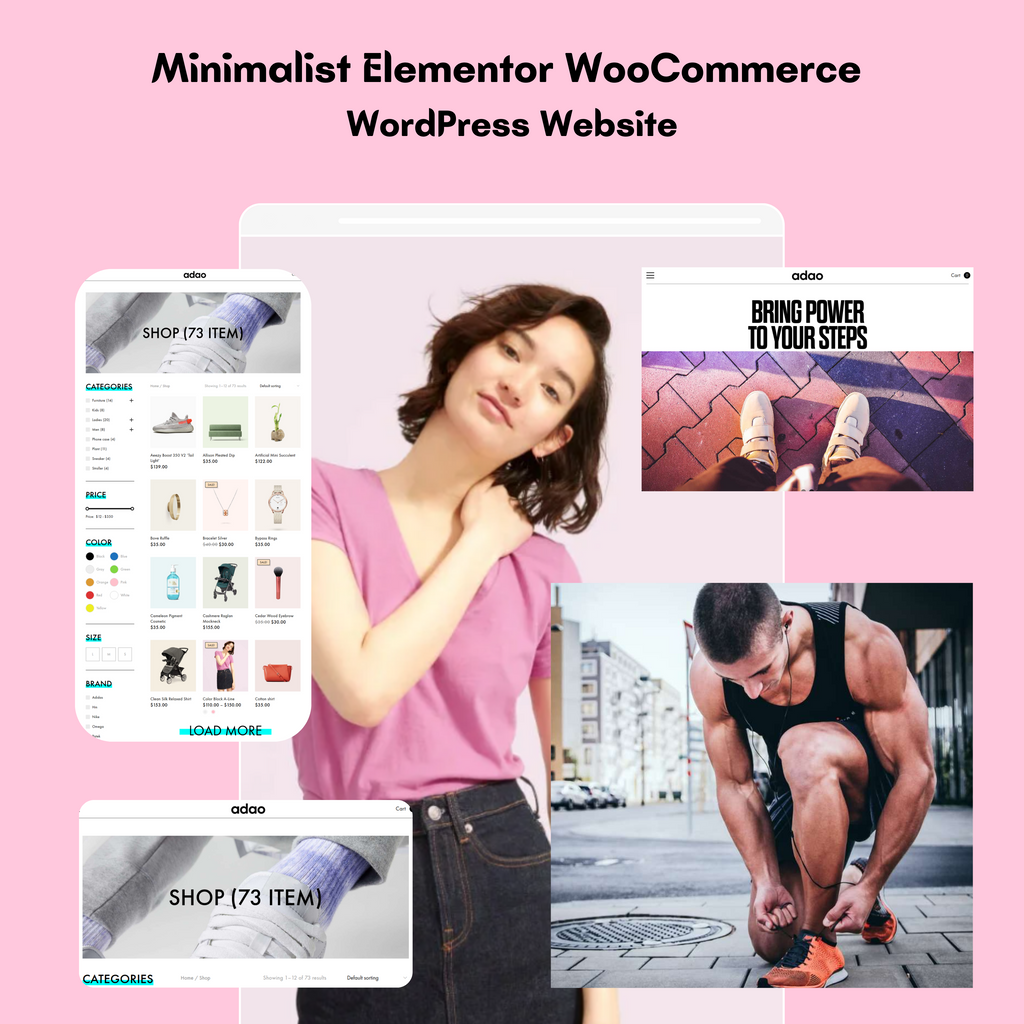Minimalist Elementor WooCommerce WordPress Responsive Website