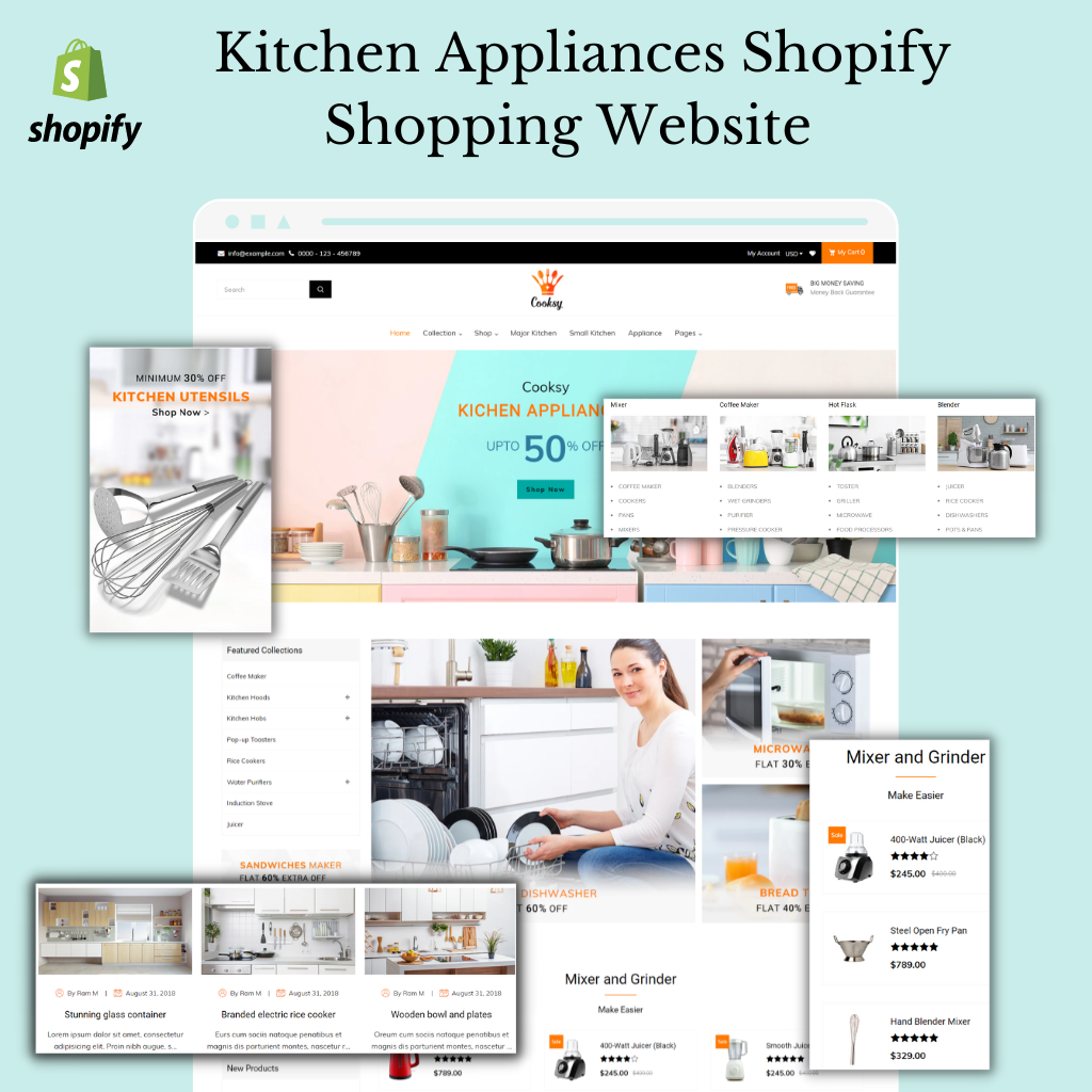 Kitchen Appliances Shopify Shopping Website