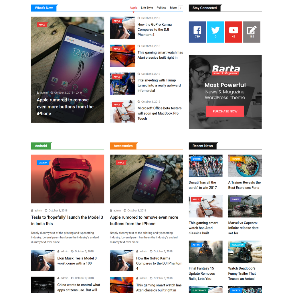 News and Magazine WordPress Responsive Website