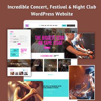 Incredible Concert, Festival & Night Club WordPress Responsive Website