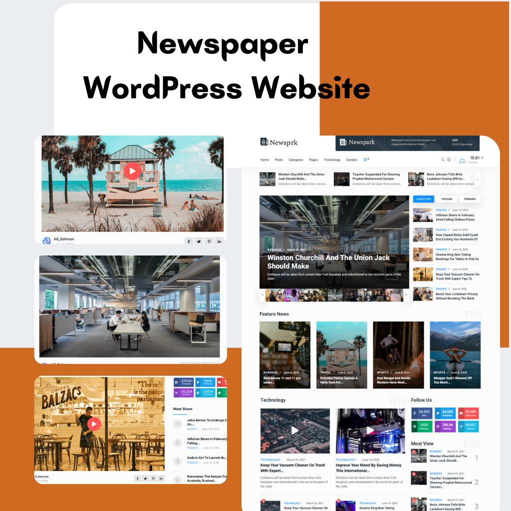 Newspaper WordPress Responsive Website