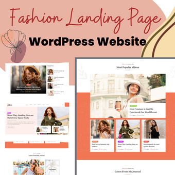 Fashion Landing Page WordPress Responsive Website