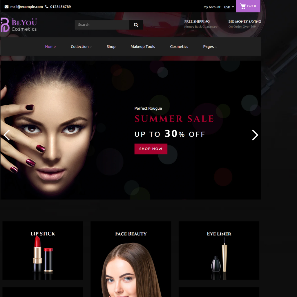 Makeup Product Shopify Shopping Website