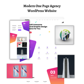 Modern One Page Agency WordPress Responsive Website