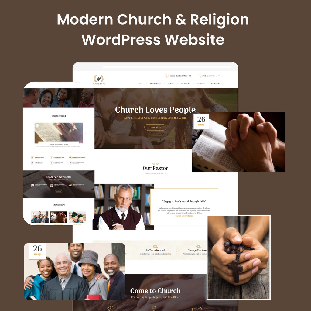 Modern Church & Religion WordPress Responsive Website