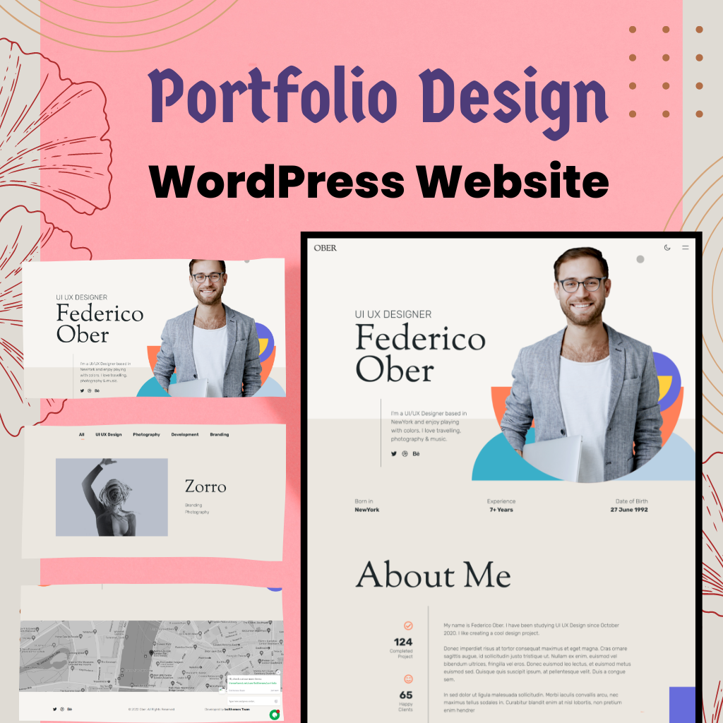 Portfolio Design WordPress Responsive Website