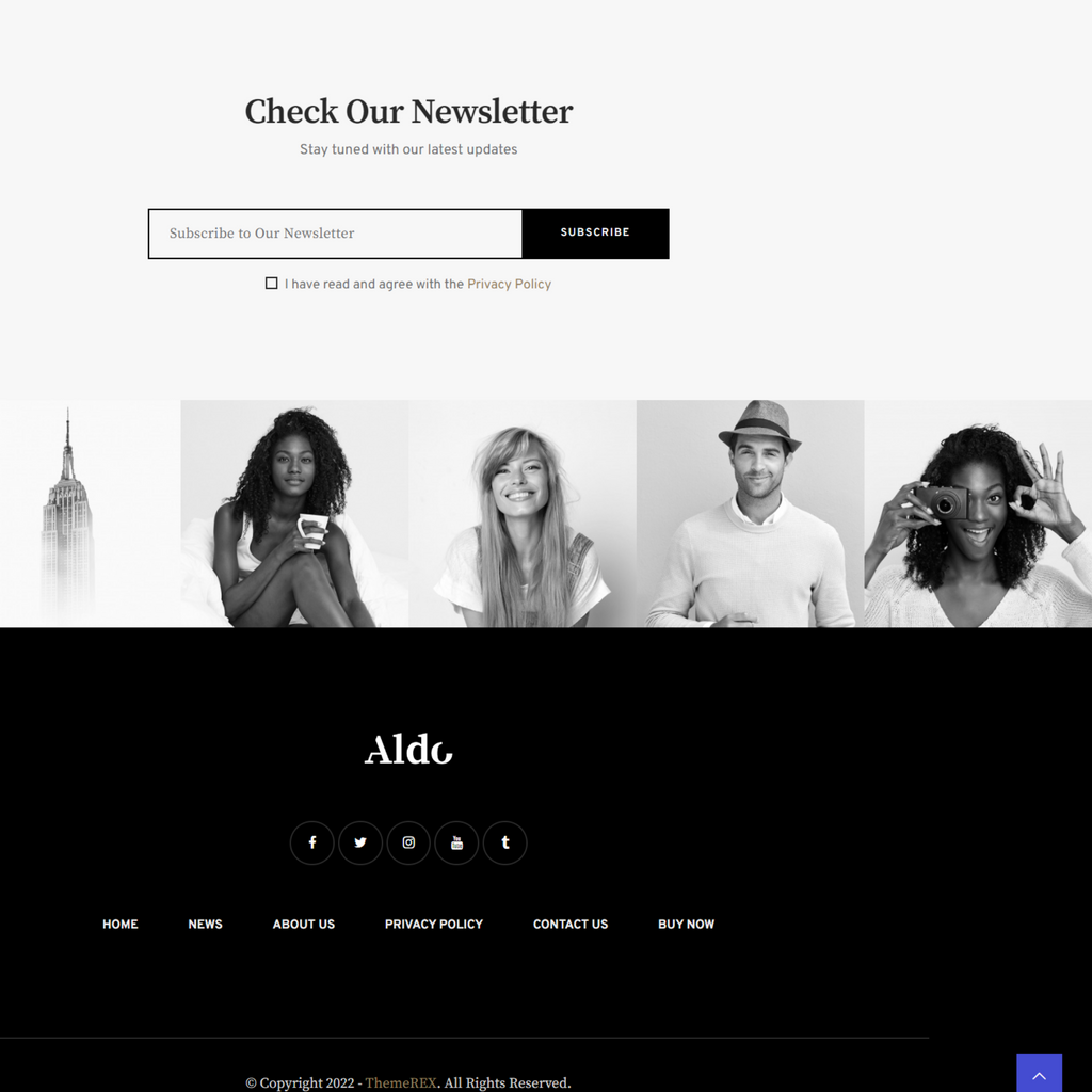 Modern Personal Blog WordPress Responsive Website