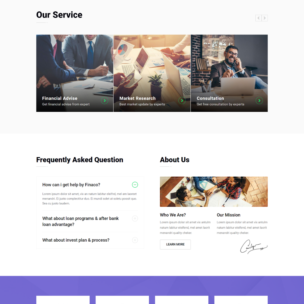 Business Service Provider WordPress Responsive Website