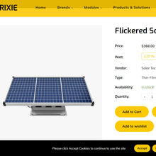 Solar and Alternative Power Store Shopify Shopping Website