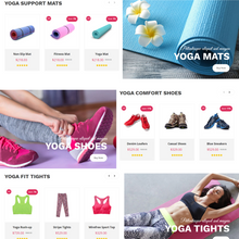 Yoga mats and fitness Accessories Shopify Shopping Website