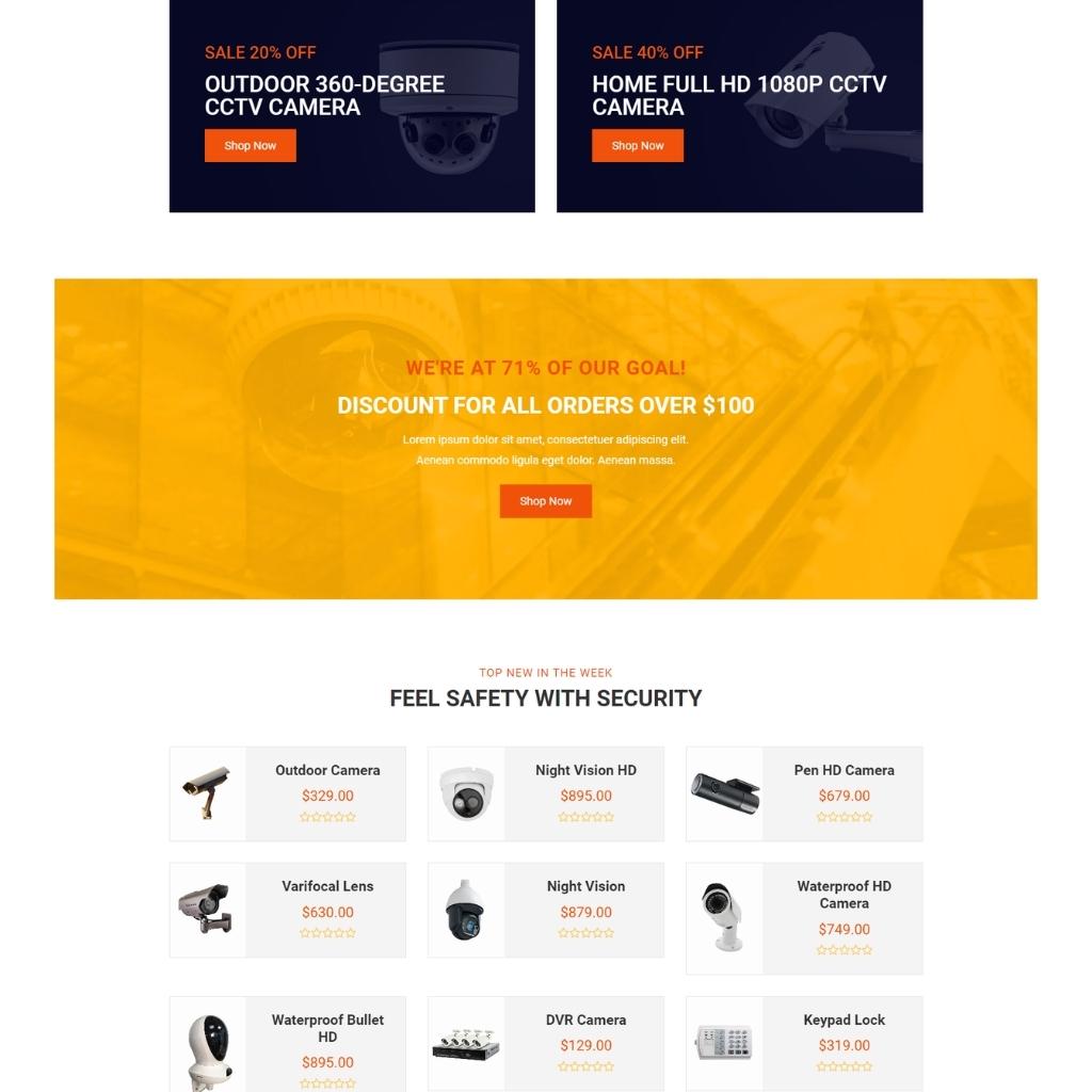CCTV / Security / Electronics Store Shopify Shopping Website