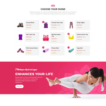 Yoga mats and fitness Accessories Shopify Shopping Website