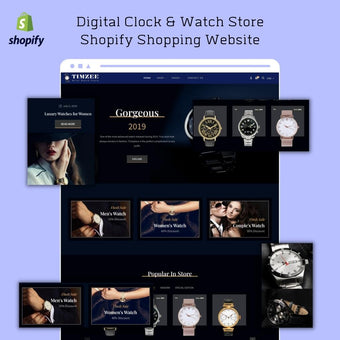 Digital Clock & Watch Store Shopify Shopping Website