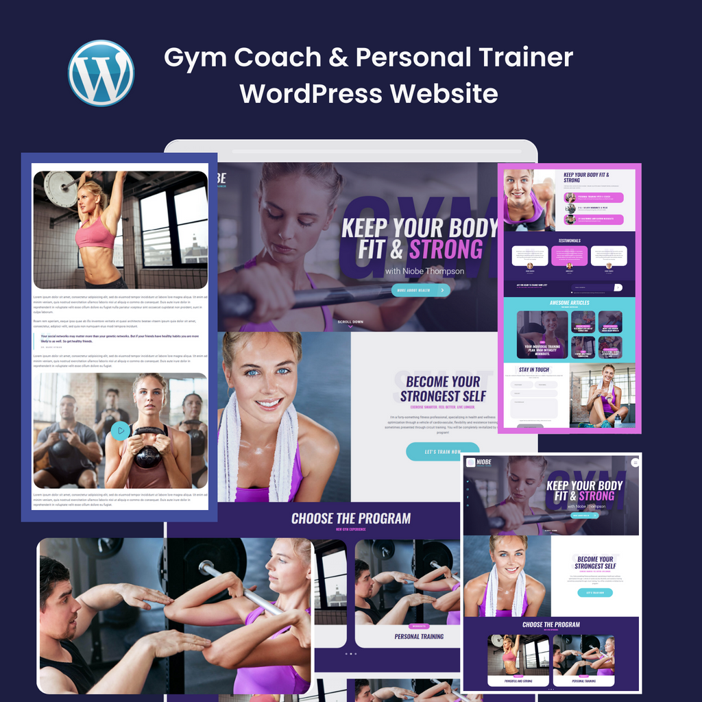 Gym Coach & Personal Trainer WordPress Responsive Website