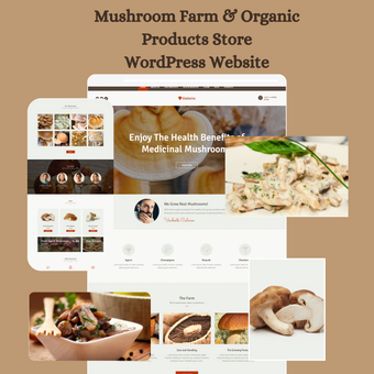Mushroom Farm & Organic Products Store WordPress Responsive Website